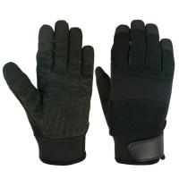 Luvas de couro resistentes da busca das luvas ASTM F2878-10 da agulha do preto de Hysafety