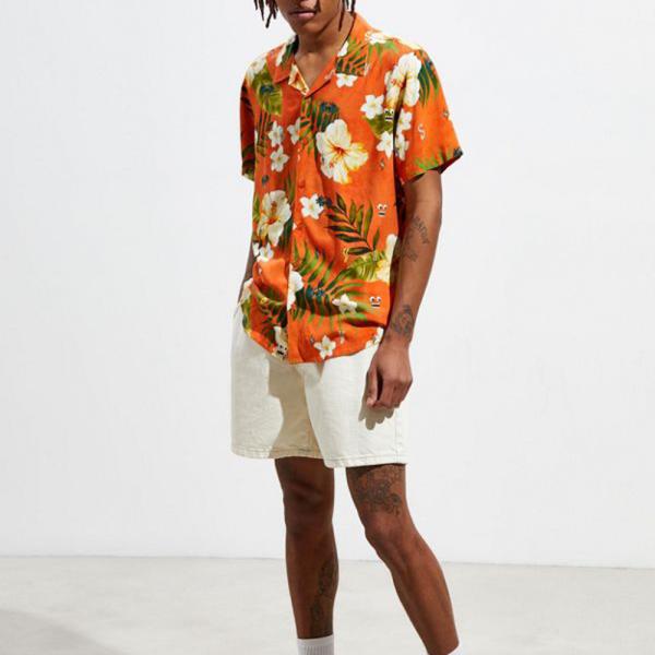 2019 New Fashion Short Sleeve Printed Shirts for Men