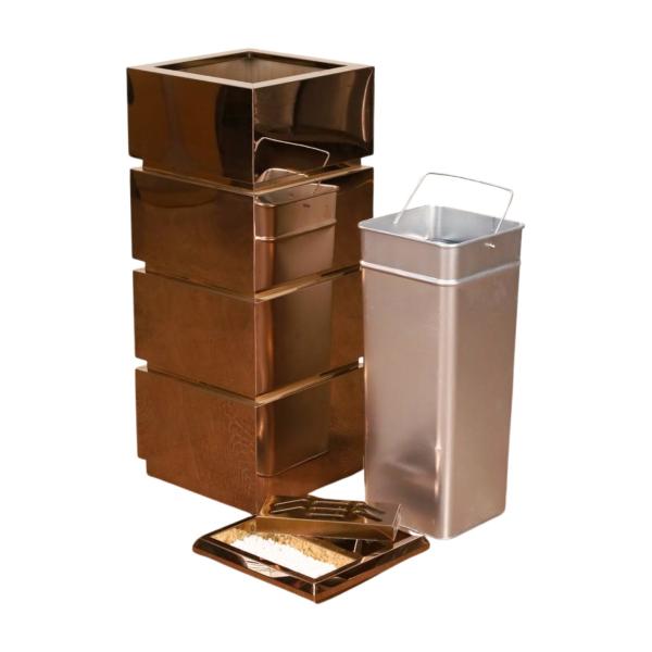 Square Hotel Waste Bin Customized Trash Can Pressing Type Eco Friendly