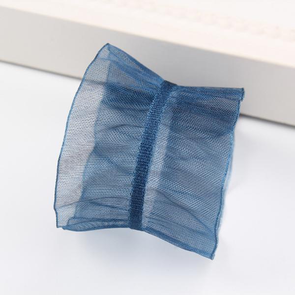 25мм покрытие 38мм морщинистый полиэстерный органза лента для самодельного волоса лента Bow