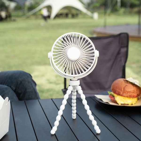2000mAh Rechargeable Mini Stroller Fan With Flexible Tripod 3 Speed Adjustable