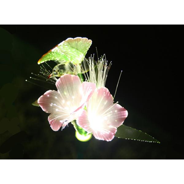LED Fiber Optic Flower Lamp Outdoor Lamp Floor Socket Flower Head With Hummingbird Luminous Landscape Decorative Lamp