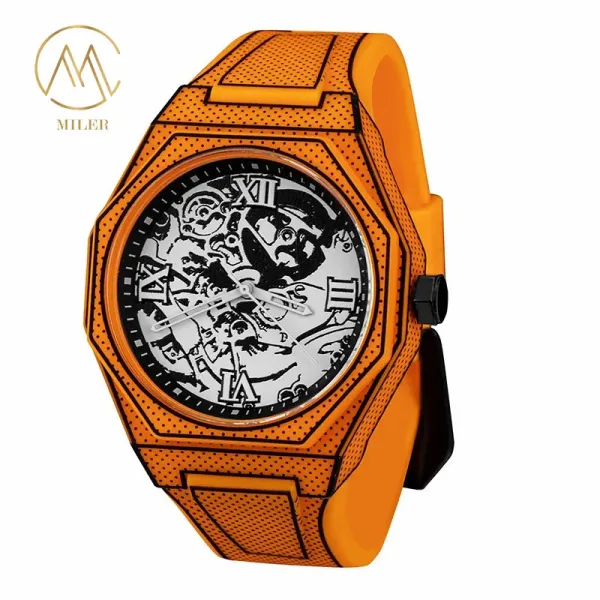 New Design Double Movement Quartz Wristwatch with Denim Strap Watch for Sale
