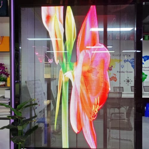 6000CD High Brightness LED Grille Screen 240W Average Power For Building Wall Display