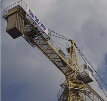 Crane de torre de 25T de martelo 7550-25 para trabalhos pesados