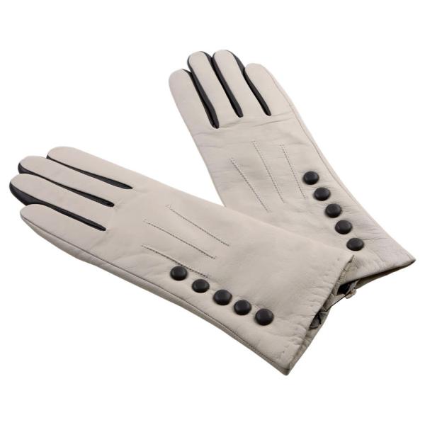 Wholesale hot sale women genuine leather driving gloves with button