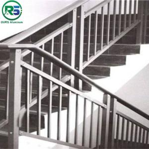 Black Simple Style PVDF PPG Aluminum Hand Railing For Stairs Steps Ready-To