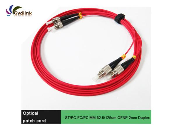 Cabo de remendo da fibra de ST/PC-FC/PC milímetro 62.5/125um OFNP 2mm