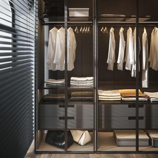 Customizable Solid Wood Laminated Wardrobe Design for Luxury Modular Wall Wardrobes