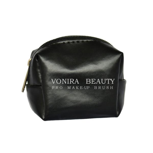 Портативная сумка щетки макияжа перемещения кожи ПУ/сумка щетки фальшивки кожаная косметическая