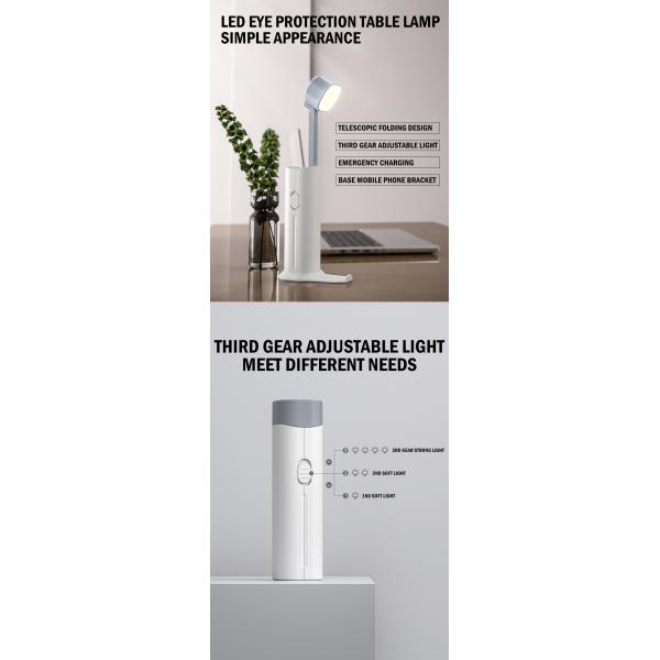 Portable LED Desk Lamp 5W Rechargeable Table Lamp with Support Dimmer and Light Source