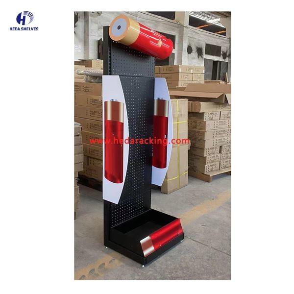 Battery Display Rack Metal Stand Electrostatic Spray