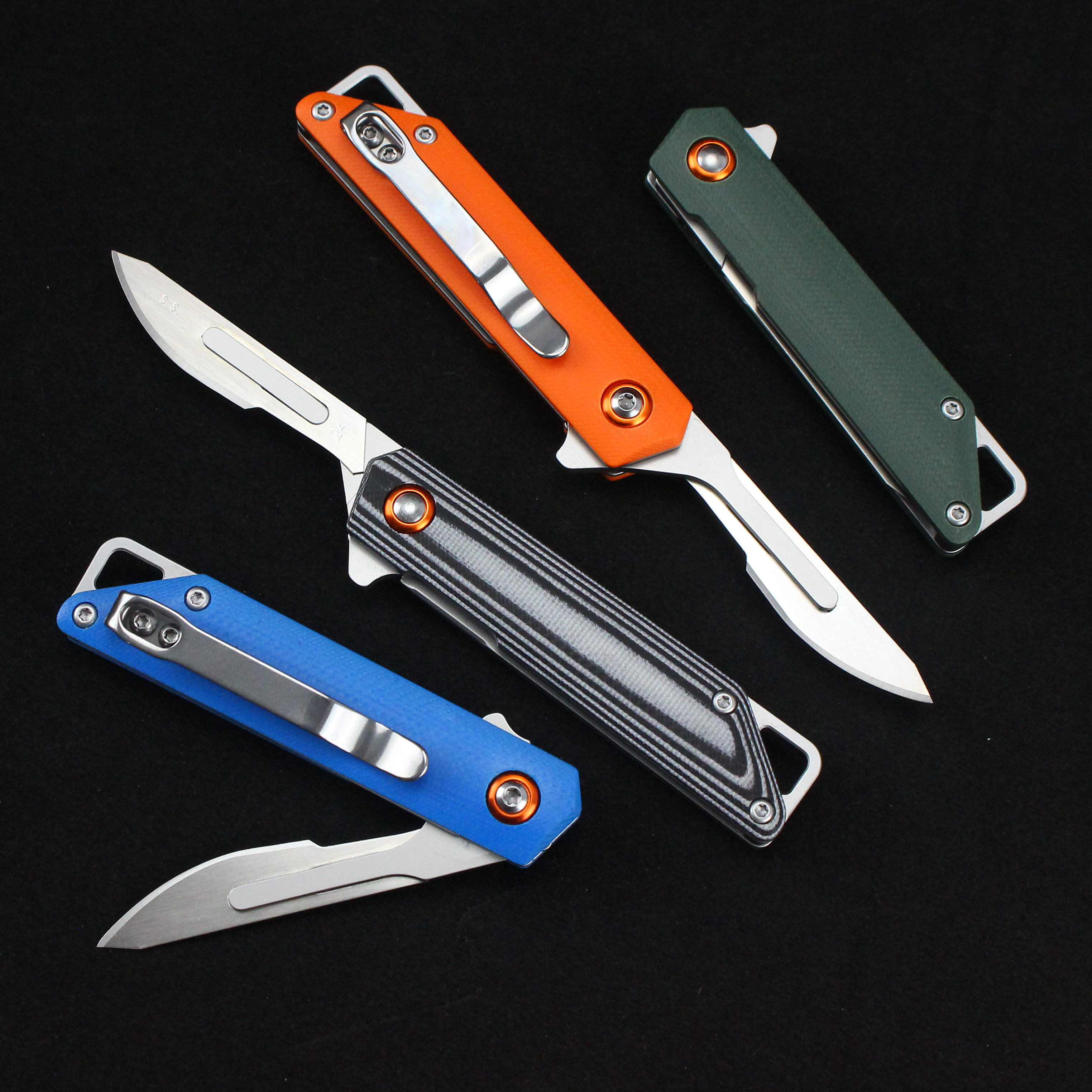 Customizable G10 Handle Scalpel Portable Mini Carbon steel Pocket Knife