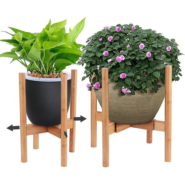 Flower/Green Plant Used Modern Design Bamboo Solid Acacia Wood Plant Pot Stand Holder
