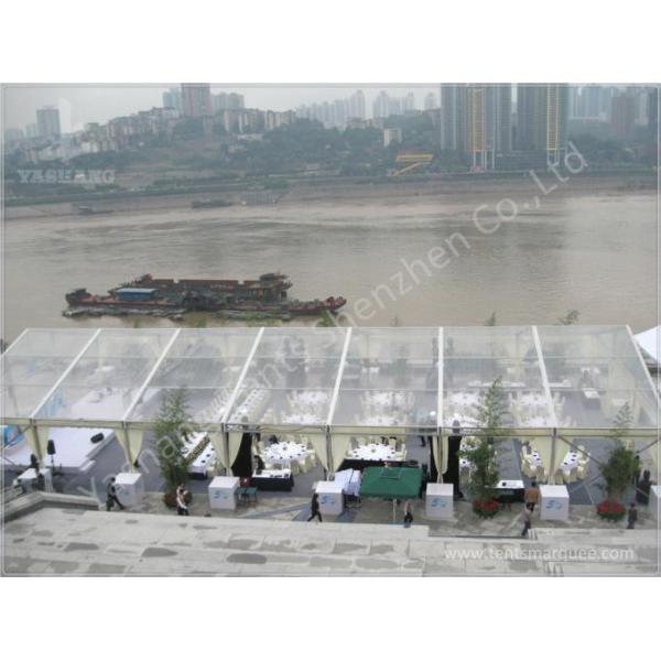 Hard Anodized Aluminium Frame Tents , White waterproof party tents PVC Fabric Cover