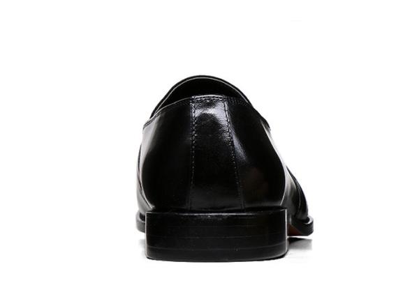 Calçados de couro masculino de cores mistas com costuras de couro Nubuck