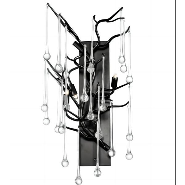 Sconce L280*W220*H460 стены металла падения Кристл ясности K9