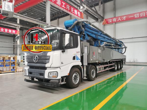 JIUHE Low Fuel Consumption HB58K Big Concrete Pump Truck 58m Truck Mounted Concrete Pump Large Concrete Pump