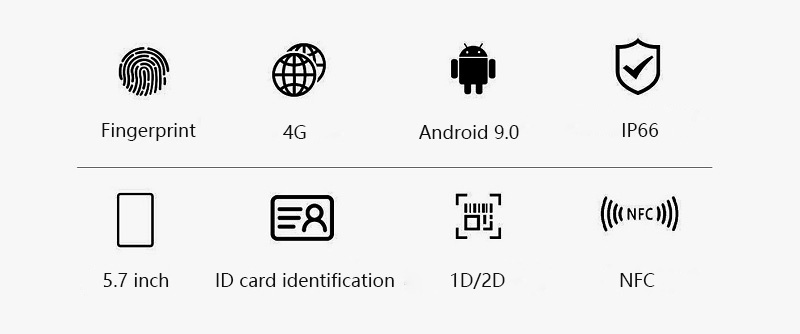 Блок развертки PDA штрихкода андроида отпечатка пальцев 3G 5000MAh Handheld