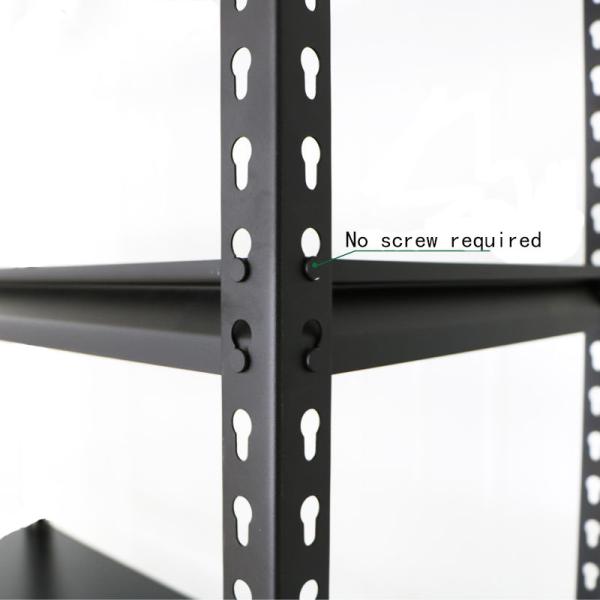 Galvanized 90cm Wide Boltless Metal Rack Stable Push on feet