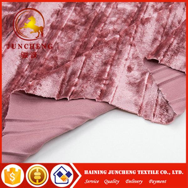 2018 New China wholesale crumple korean velvet fabric for dress