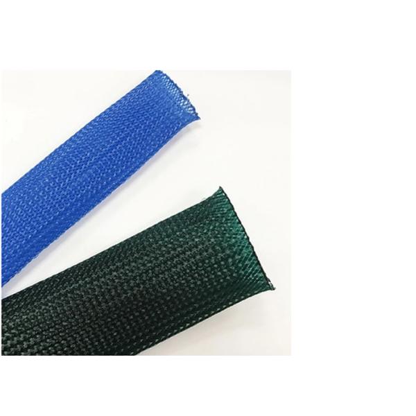 Customized PET Expandable Braided Sleeving , Black Color Flexible Cable Sleeve