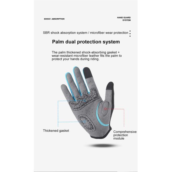 Customized Logo Outdoor Breathable Touch Screen Full Finger Motorcycle Riding Gloves