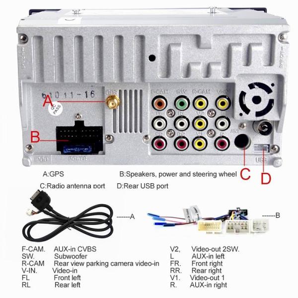 Ouchuangbo 7 inch car dvd gps radio stereo for Toyota universal support BT AUX USB swc