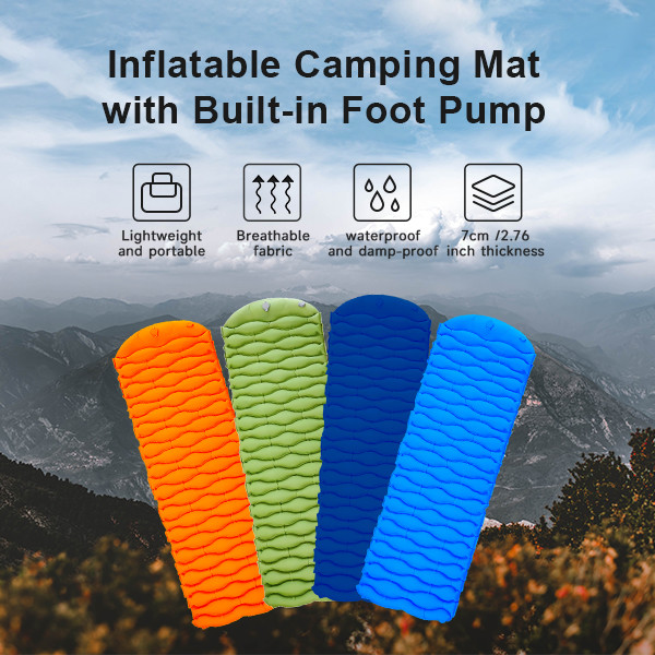 Foot Press Outdoor Camping 2 Season Sleeping Bag Cold Weather Sleeping Pad For Adults Hiking