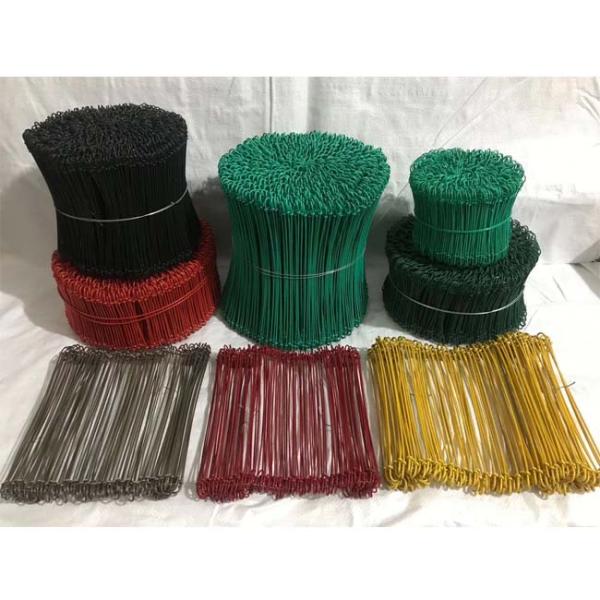 100mm Steel Wire Sack Ties PVC Coated Bag Rebar Tie Wire Loops