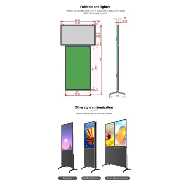 тип двойной киоск 1920x1080 43in t положения пола экрана