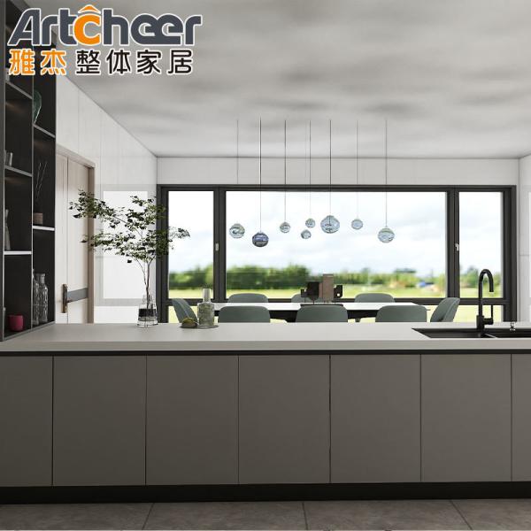 Modern Kitchen Furniture Kitchen Cabinet Set with Outdoor BBQ Design and Sofa Close Hinges