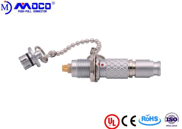 4 Pole Push Pull Electrical Connectors 1B Straight Plug / EGG Panel Mount Socket