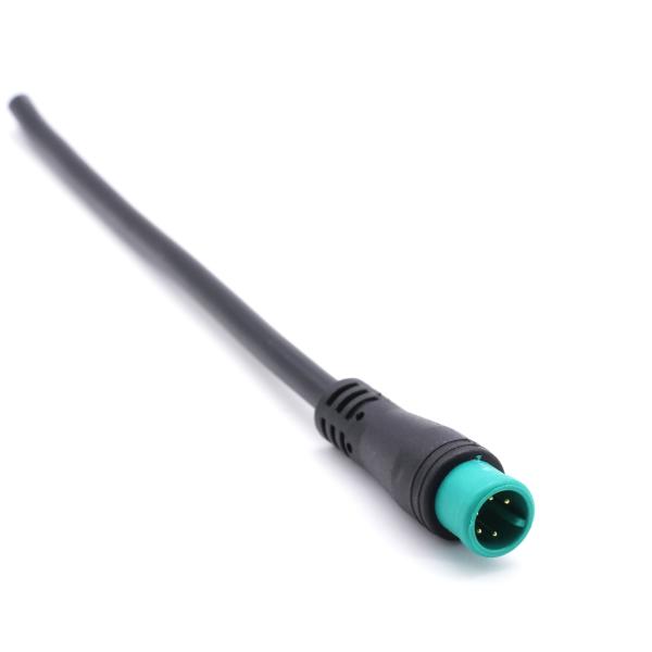 PVC Waterproof Cable Connectors M8  Push Lock For Electric Bike
