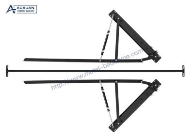 Black Heavy Duty Bed Lifting Mechanism , Gas Lift Storage Bed Mechanism
