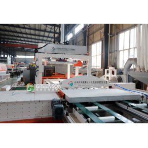 Full Auto Gypsum Board Saw Line High Efficiency Dust Free Cutting For 1200 Mm*3000 Mm Boards