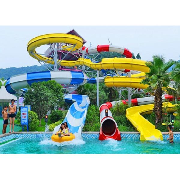 Outdoor Aqua Play Adult Swimming Pool Spiral Water Slides