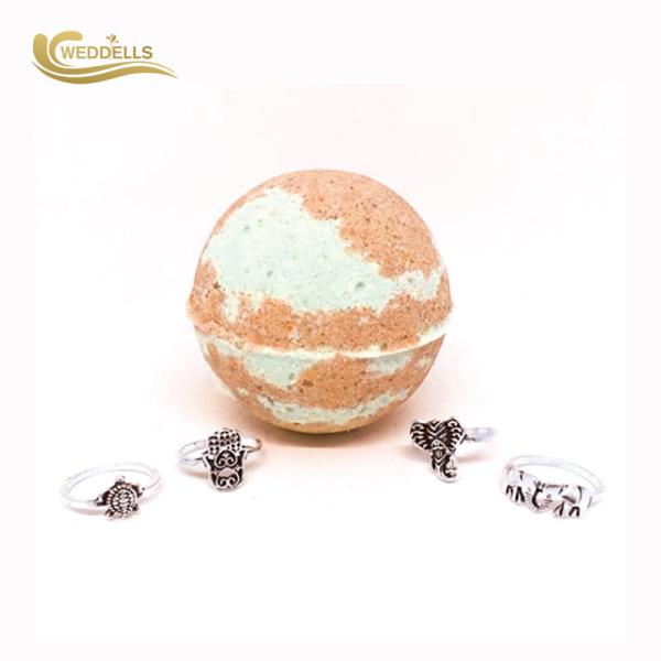 Sandalwood Scented Jewelry Bath Bombs  ,160g Surprise Private Label Bath Bombs