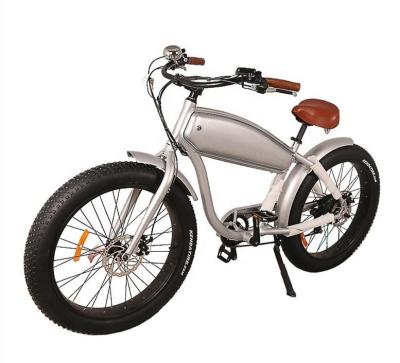 26 Inch Fat Tire Beach Cruiser Ebike 7 Speed Electric City Bike 48V 500W 750W 1000W Retro Electric Bike For Adults
