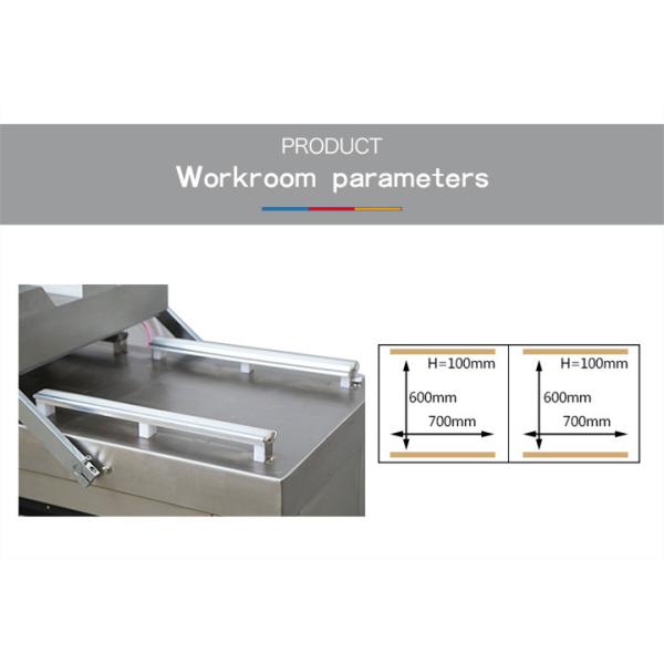 Double Chambers 750*620*100mm Chamber Size Vacuum Sealing Machine for Food Meat Beans