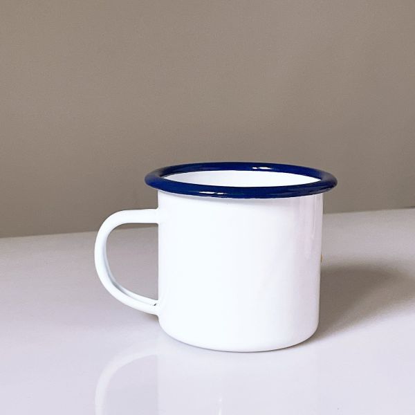 Carbon Steel 350ml Customized Printed Metal Steel Enamel Camping Mug Sublimation Enamel Coffee Tea Drinkware Collection