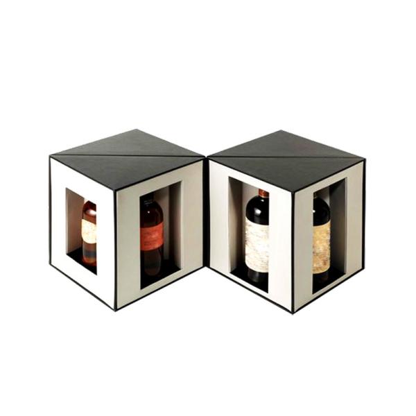 Eastern 285mm Height Cardboard Wine Box , Large Black Cardboard Box Luxurious