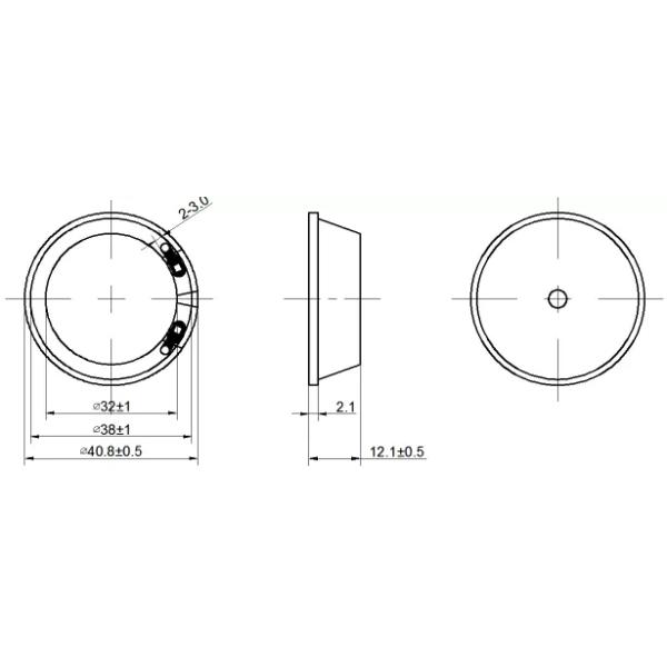 зуммер сигнала тревоги Tweeter 25khz 30mm 38mm 41mm 51mm Piezo