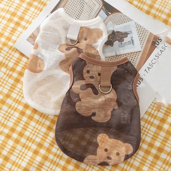 Tamaño ajustable Impresión vintage cachorros que usan ropa con tejido respirable de microfibra