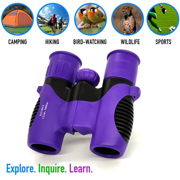 Children'S Binoculars Seat Belt High Resolution, 8x2 1/10x22