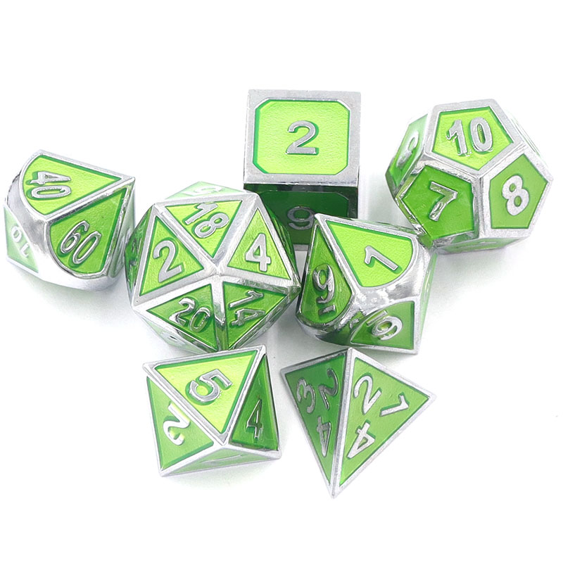 Customized Logo Zinc Alloy Metal Dice Set 16mm-20mm Polyhedral Game Dice for RPGs