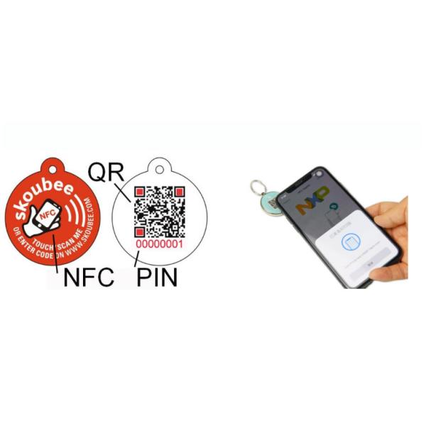 NFC Animal ID Tags RFID Pet Key Ring UV CMYK Printing With  213 215 Chip