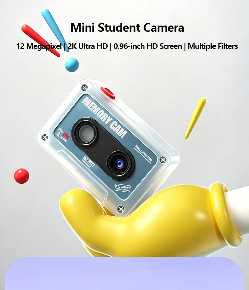 Mini Student Camera 12MP 1080P HD 0.96