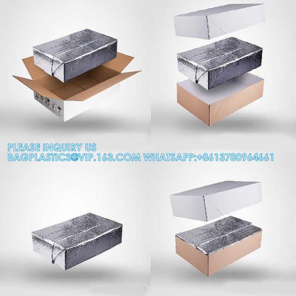 Takeout Thermal Delivery Bag Insulated Foil Bubble Box Liners, Medical Cool Shield Bag Cold Chain Transport bags