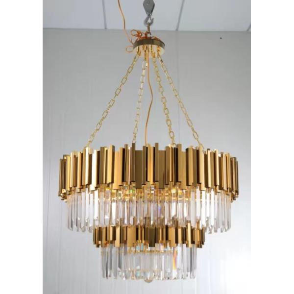 Large Crystal LED Chandelier Luxury K9 Crystal Hanging Light Living Room Pendant Lamp